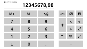Full-screen view of the XXL Calculator